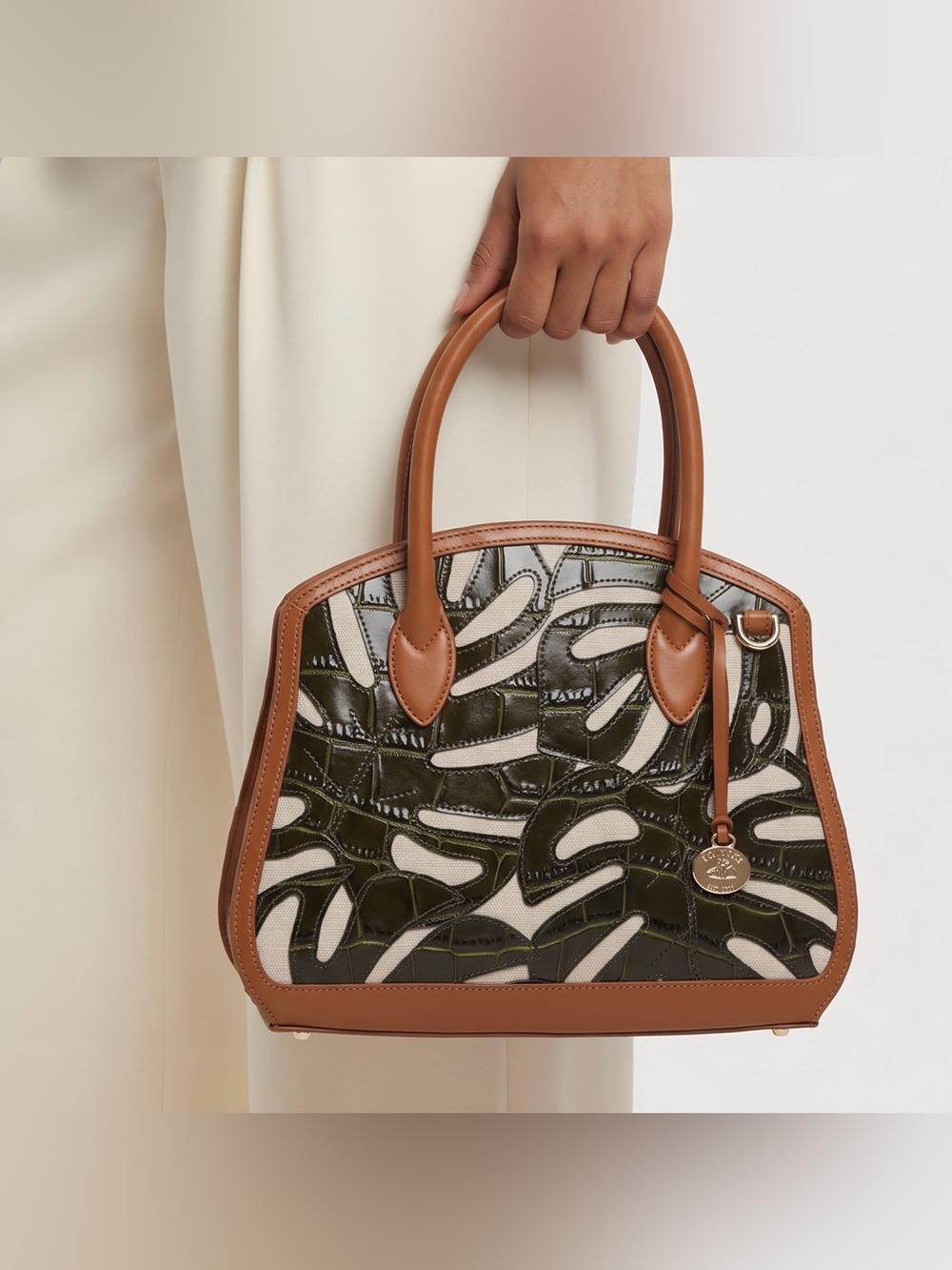 SOLD OUT Brahmin Rosetta Cacti Green Abrigado Premier Collection Satchel NWT